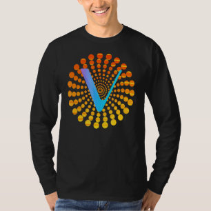 Vechain Vet Crypto Currency Circle Orange Sunset T-Shirt