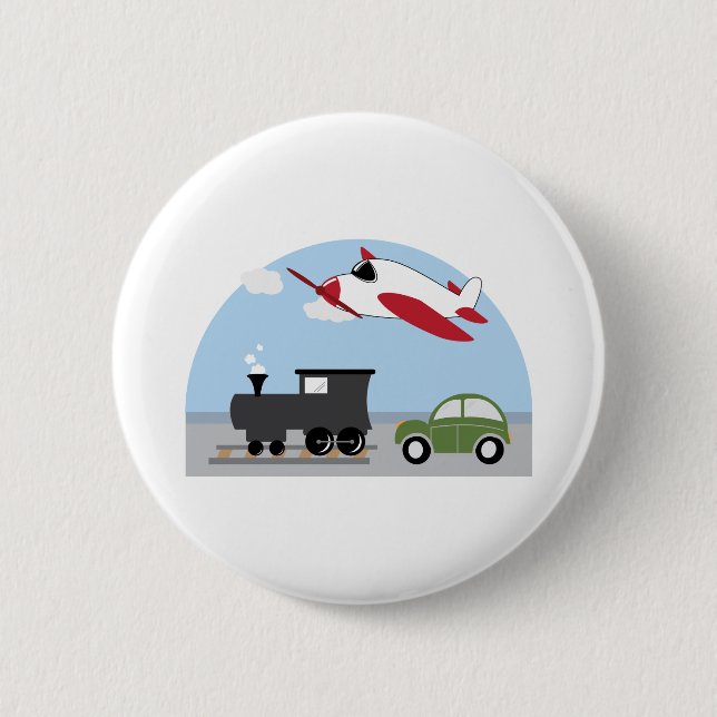 Vechicles 6 Cm Round Badge (Front)