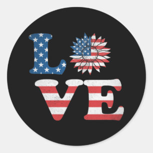 Vector 4th july american independence day  classic round sticker