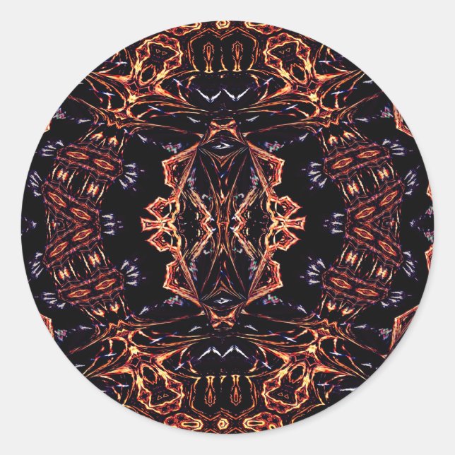 Vector Art, Abstract Flames Sticker (Front)