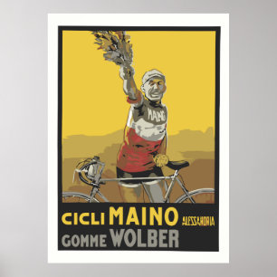 Vector Art, cycling, Italian champion 1920 Poster
