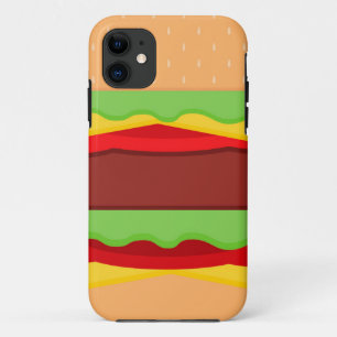 Vector Burger Time Background iPhone 11 Case