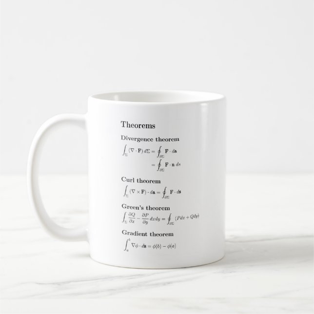 Vector calculus mug (Left)