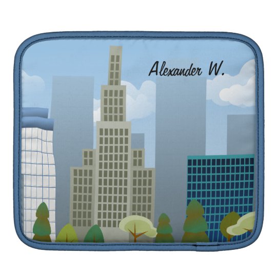 Vector City Scene Personalised iPad or Tablet Case