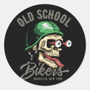 Vector dia de los muertos, day of the dead skull,  classic round sticker