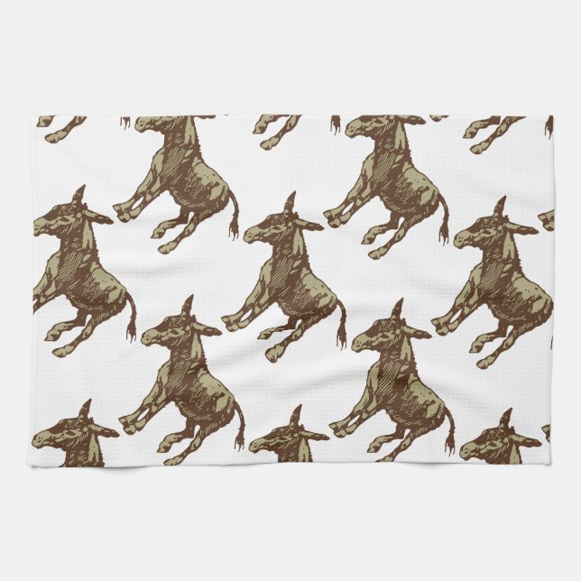 Vector Donkey Tea Towel (Horizontal)