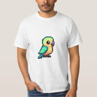 vector-flat-design-pixel-art-parrot-bird T-Shirt