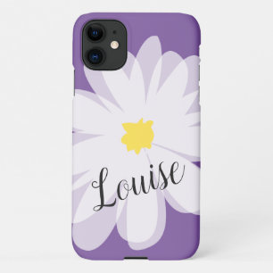 Vector flower art purple daisy Zazzle Basic iPhone 11 Case