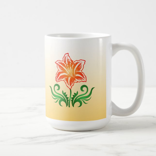 Vector Flower: Coffee Mug (Right)