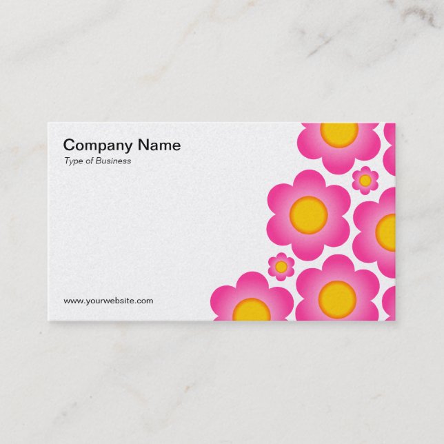 Vector Flowers II - (Platinum) Business Card (Front)
