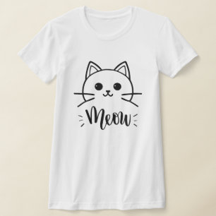 Vector funny cartoon cat. Print for t-shirt, Cat T-Shirt