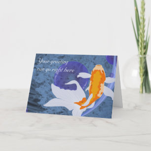 Vector Goldfish Greeting Card