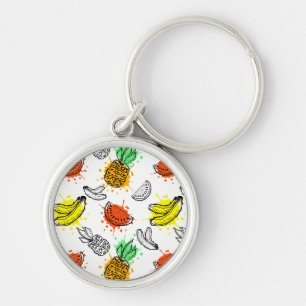 Vector Graphic Seamless Pattern Key Ring