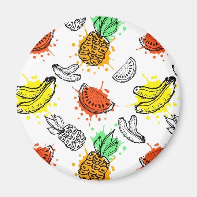 Vector Graphic Seamless Pattern Magnet (Front)