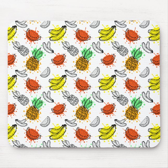 Vector Graphic Seamless Pattern Mouse Mat (Front)
