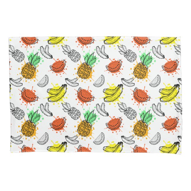 Vector Graphic Seamless Pattern Pillowcase (Front-Left)