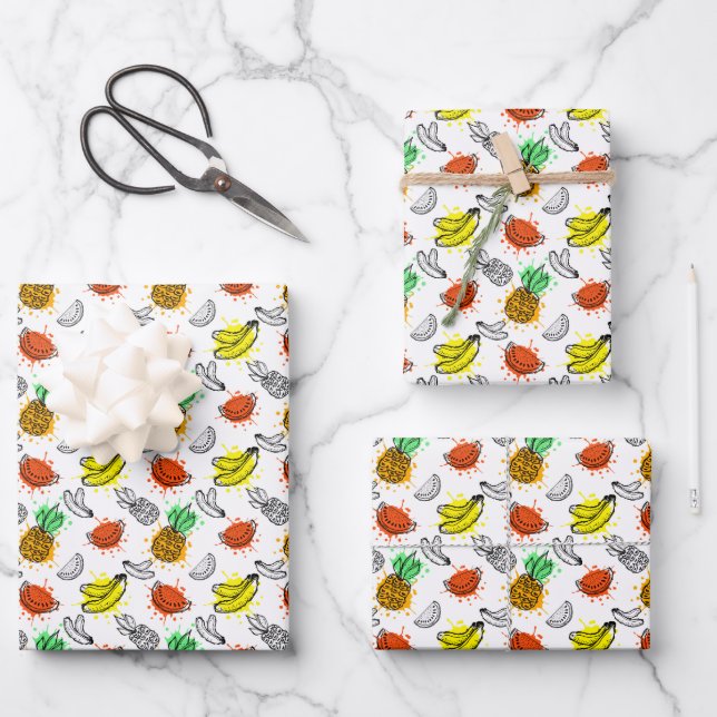 Vector Graphic Seamless Pattern Wrapping Paper Sheet (Front)