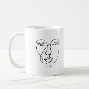 vector illustration of a silhouette of a man coffee mug