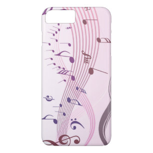 Vector illustration of Winding musical notes iPhone 8 Plus/7 Plus Case