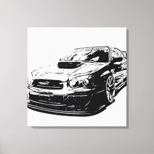 Vector Image Subaru Impreza Wrx Sti Canvas Print