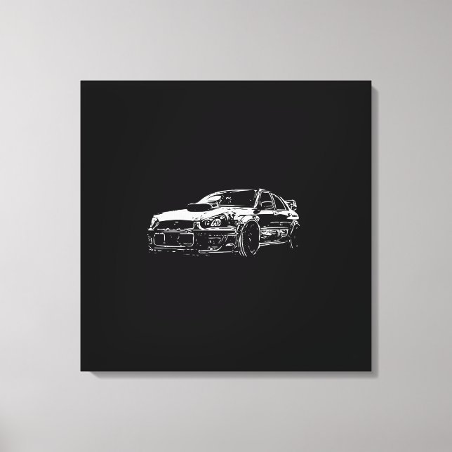 Vector Image Subaru Impreza Wrx Sti Canvas Print (Front)