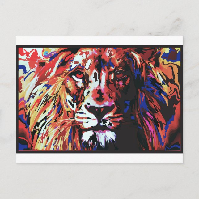 vector lion postcard (Front)