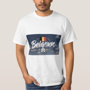 Vector logo for Belgium country, fridge magnet  T-Shirt