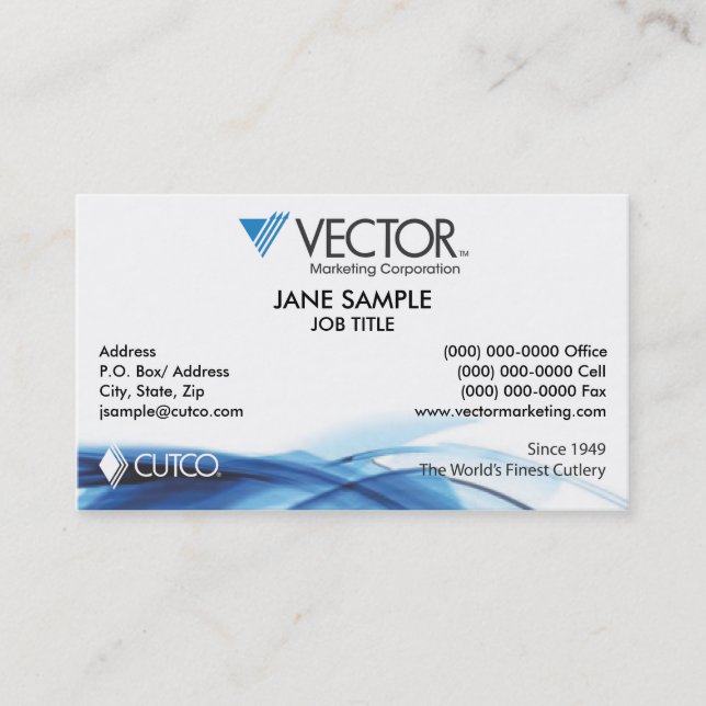 Vector Marketing Business Card (Front)