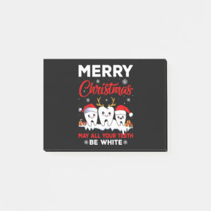 Vector merry christmas may all your teeth be white post-it notes