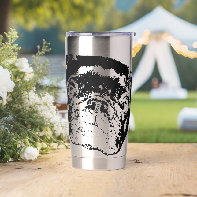 Vector Morning Pug Insulated Tumbler (Wedding)