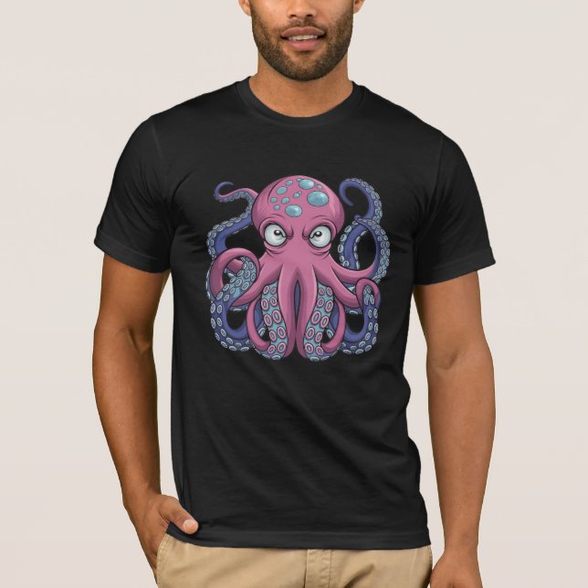 Vector Octopus Monster T-Shirt Design – Edo Ukiyo (Front)