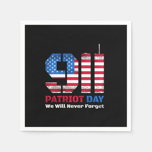Vector patriot day design with american flag and n napkin (Front)
