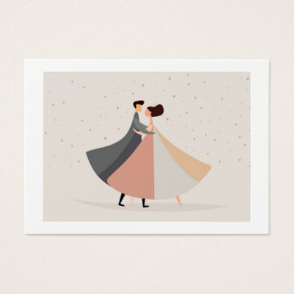 vector romantic illustration with man and woman in