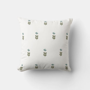 vector seamless botanical pattern with flowers in cushion