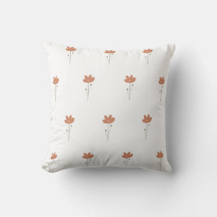 vector seamless botanical pattern with flowers in cushion