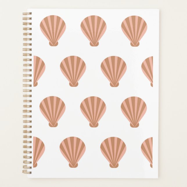 vector seamless pattern with sea shells. planner (Front)