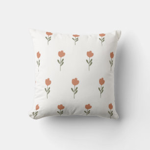 vector simple seamless botanical pattern with flow cushion