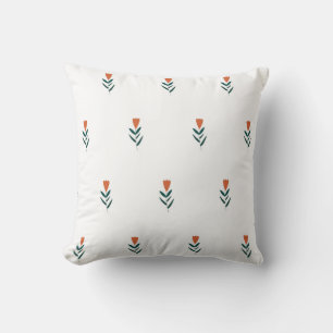 vector simple seamless botanical pattern with flow cushion