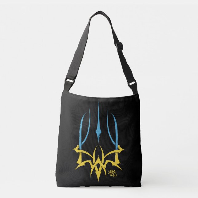 Vector stylised coat of arms of ukraine crossbody bag (Front)