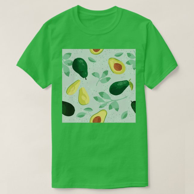 Vector summer pattern with avocado flowers and lea T-Shirt (Design Front)