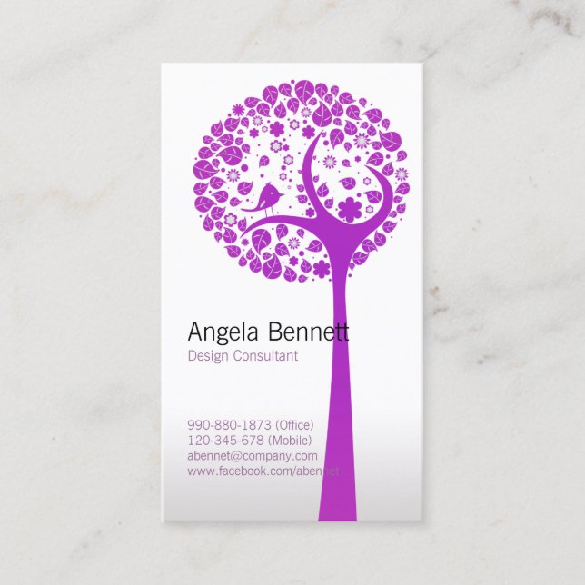 Vector Tree Nature Business Card (Front)