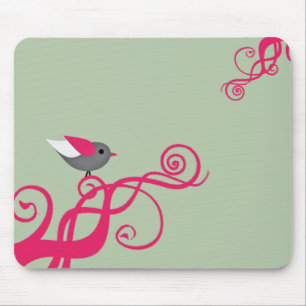 Vector tree with Bird Mouse Mat