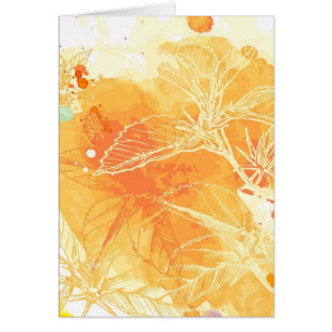 Vector Watercolor Background & Tropical Flowers