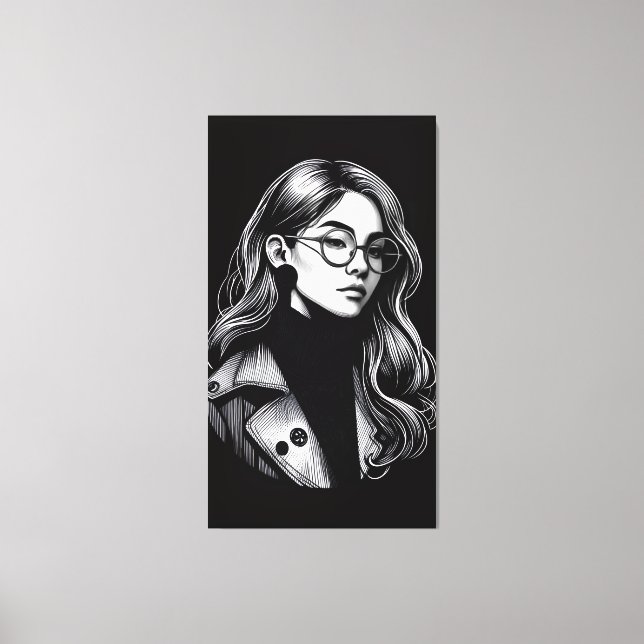 Vectorial Girl  Canvas Print (Front)