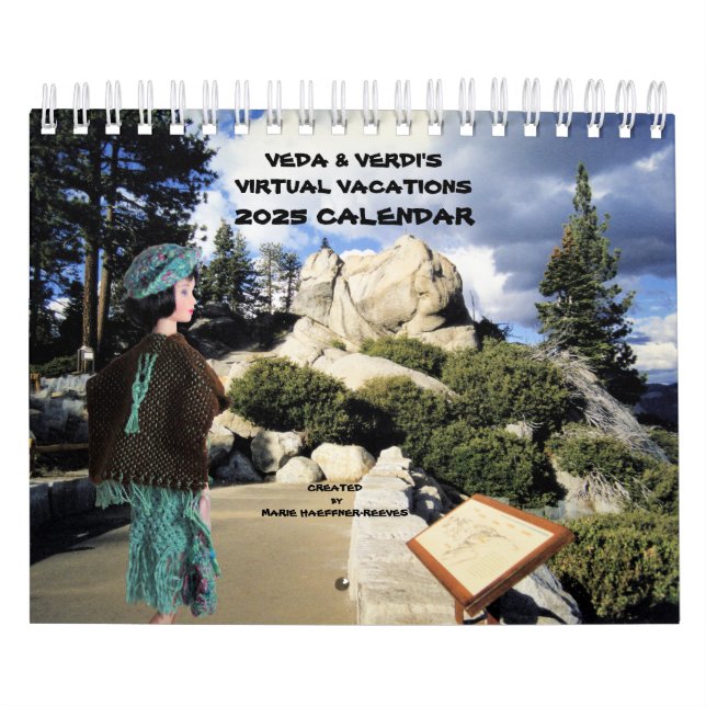 VEDA & VERDI'S VIRTUAL VACATIONS 2025 CALENDAR (Cover)