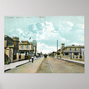Vedado, Havana, Cuba Vintage Poster