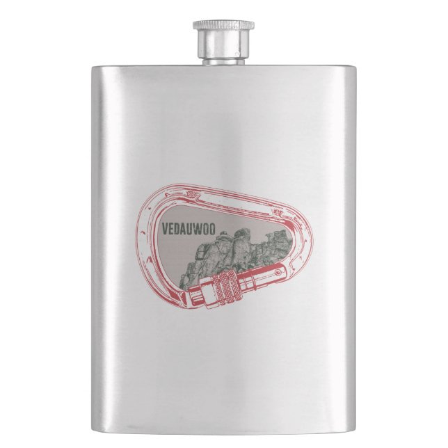 Vedauwoo Climbing Carabiner Hip Flask (Front)