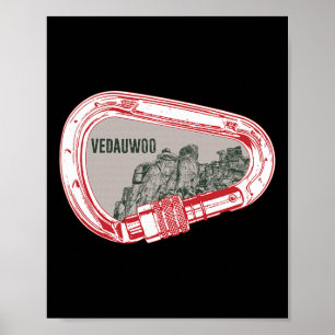 Vedauwoo Rock Climbing Carabiner Poster