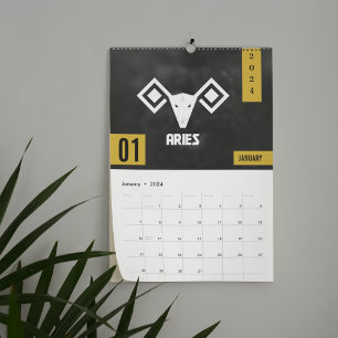 Vedic Zodiac Calendar-Geometric Rashi Art Calendar