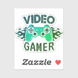  Vedio gamer designCustom-Cut Vinyl Sticker